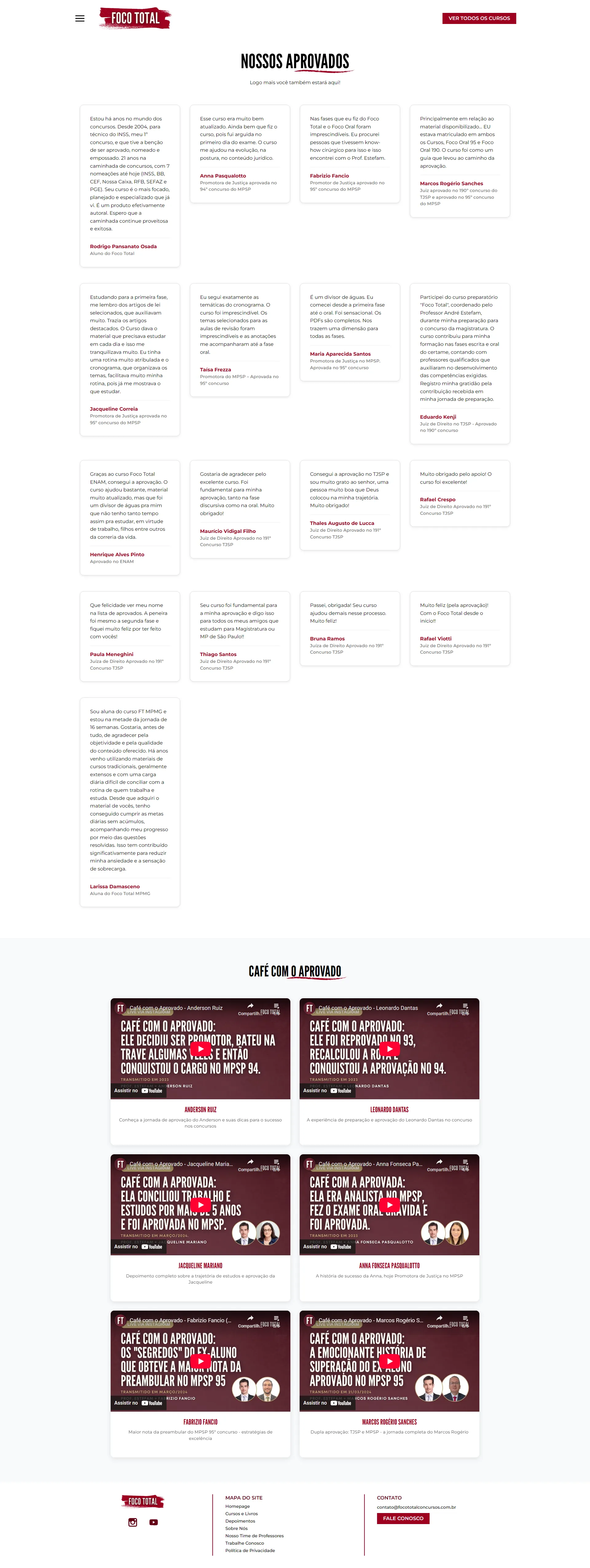 Protótipo Depoimentos